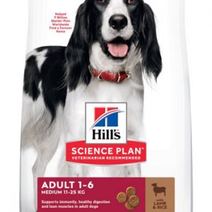 Hill’s Science Plan Adult 1-6 Medium agneau, riz (le sac de 12kg)